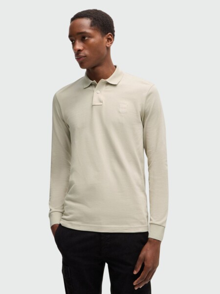 BOSS - Remera Polo en piqué de algodón Gris Oscuro
