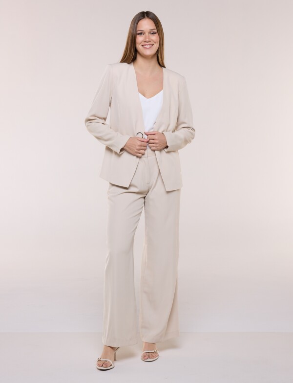 Blazer Botón BEIGE