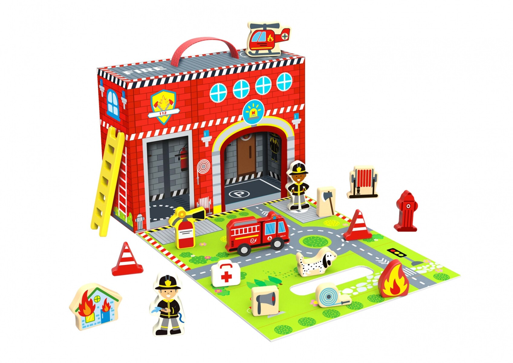 tooky toy fire station box 