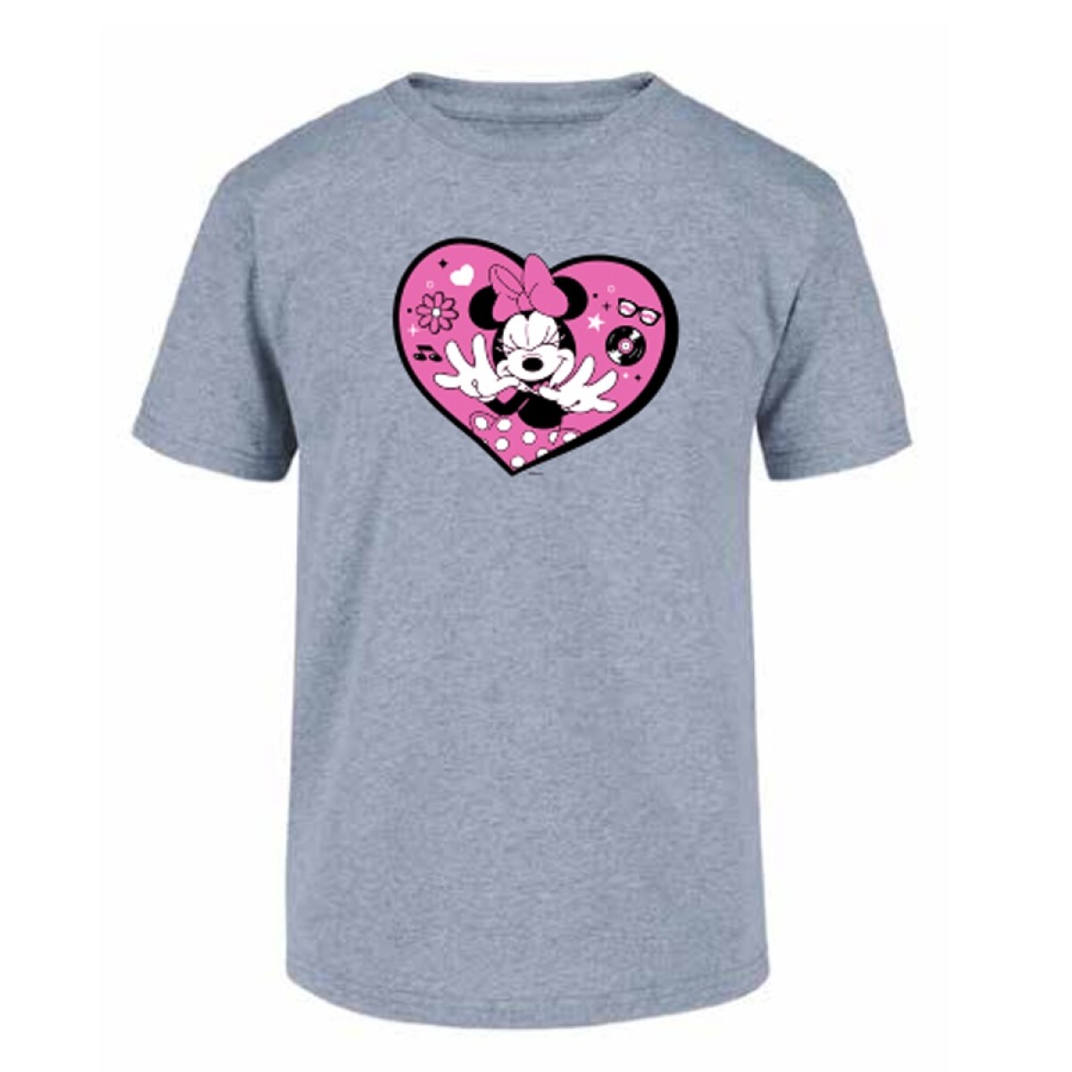 Camiseta Remera Infantil Disney Minnie - GRIS-CLARO 