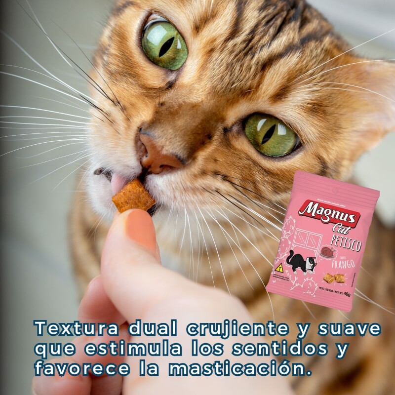 SNACK MAGNUS CAT PETISCO 40 GRAMOS SABOR POLLO