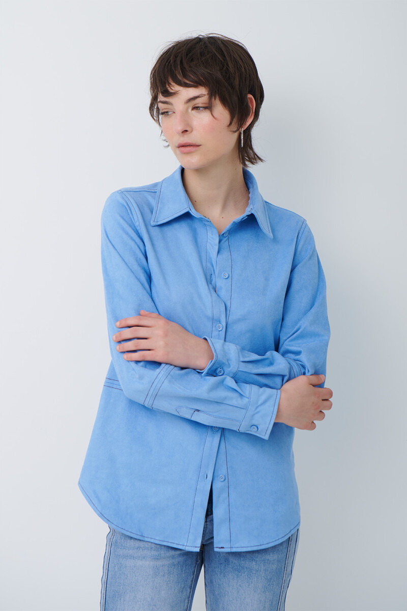 CAMISA SUEDE AZUL