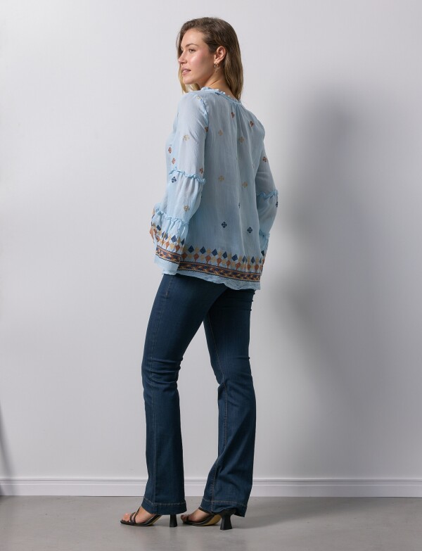 Blusa Bordada CELESTE/MULTI