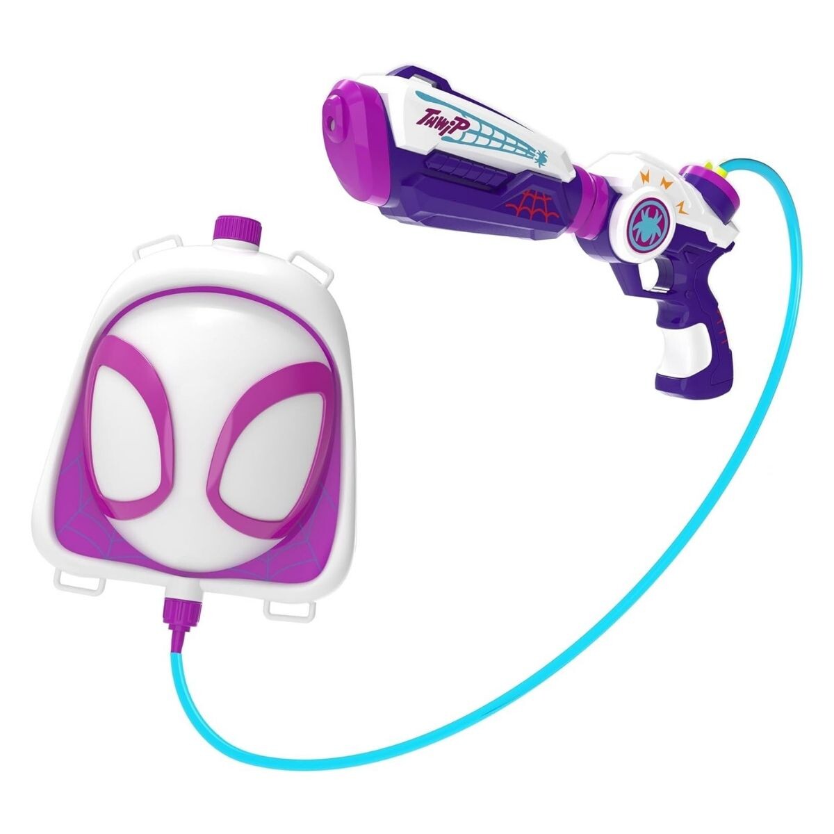 Pistola De Agua Marvel Spider-Gwen Con Mochila Recargable - LILA 