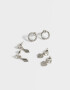 Aros Sets Con strass Set De Aros Con Strass - Plateado