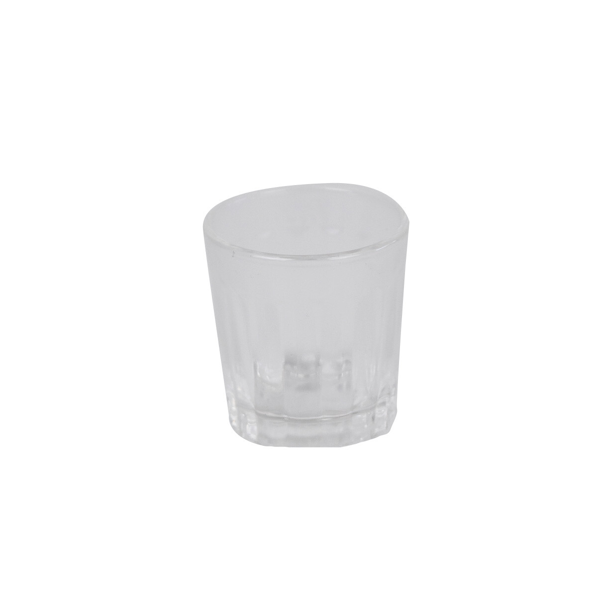 Vaso de shots de vidrio labrado 