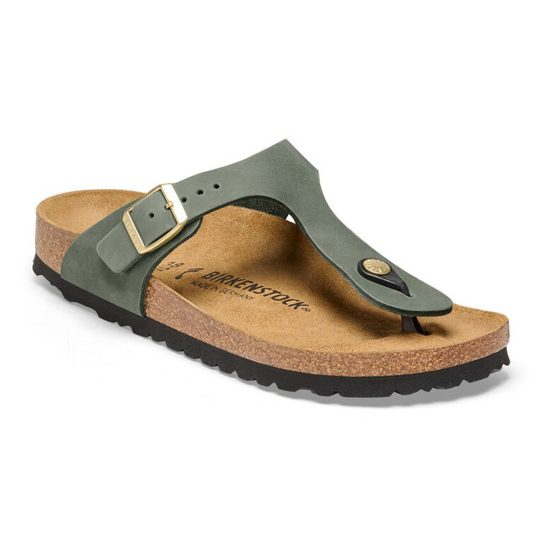 Sandalia Gizeh Nubuck Leather - Regular Verde