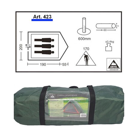 Carpa Canadiense Arye Con Sobretecho 3 A 4 Personas Premium Carpa Canadiense Arye Con Sobretecho 3 A 4 Personas Premium