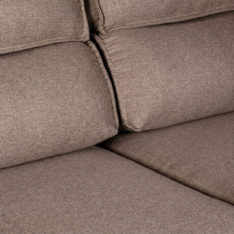 SOFA RETRACTIL 2 CUERPOS TELA MARRON AMBAR TOSTADO