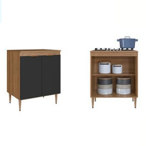 Bajo Mesada Aparador Alacena Mueble De Cocina Veneza Sin color