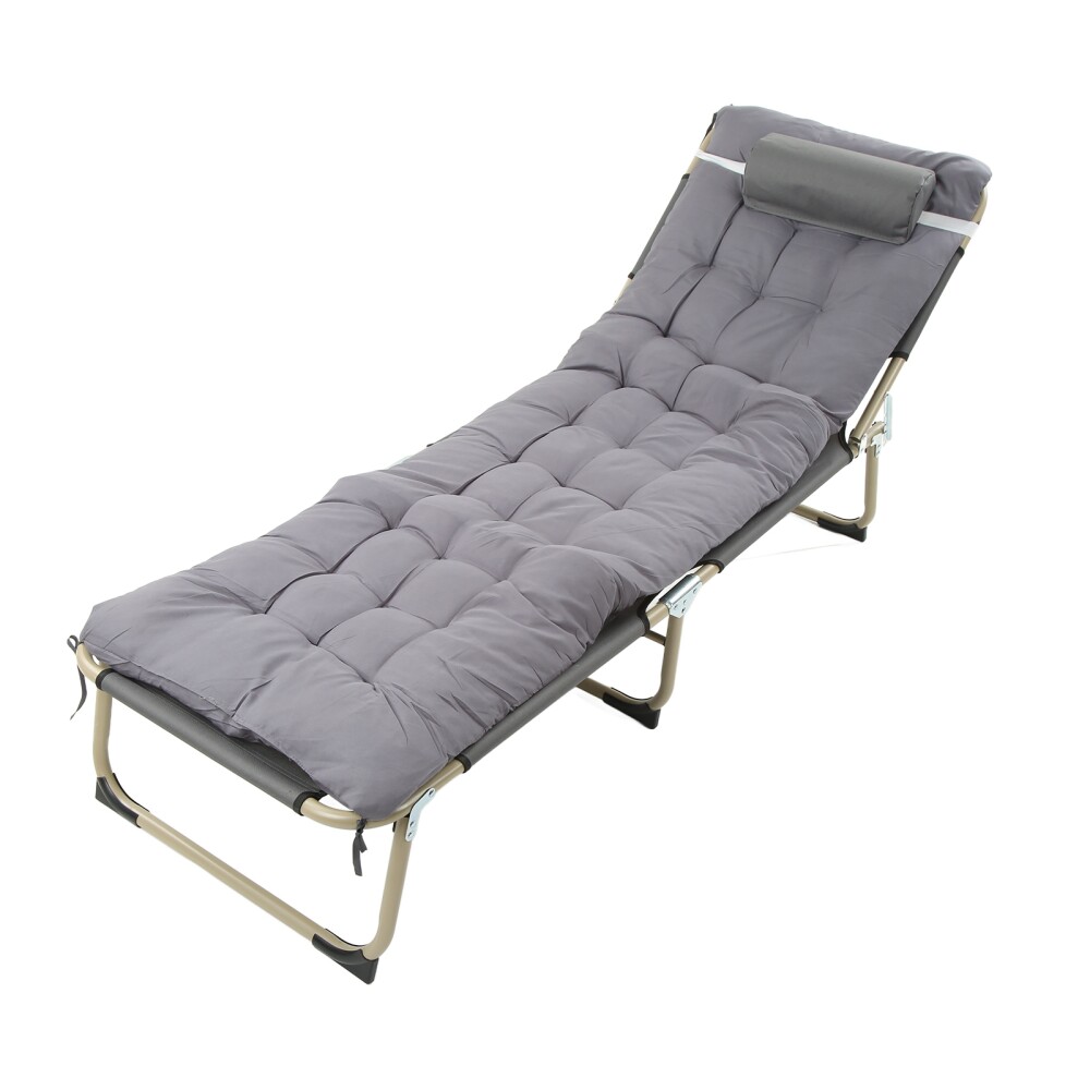 Catre plegable acolchonado Gris