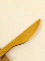 Cuchillo Mango Efecto Madera, Set 2pcs Dorado