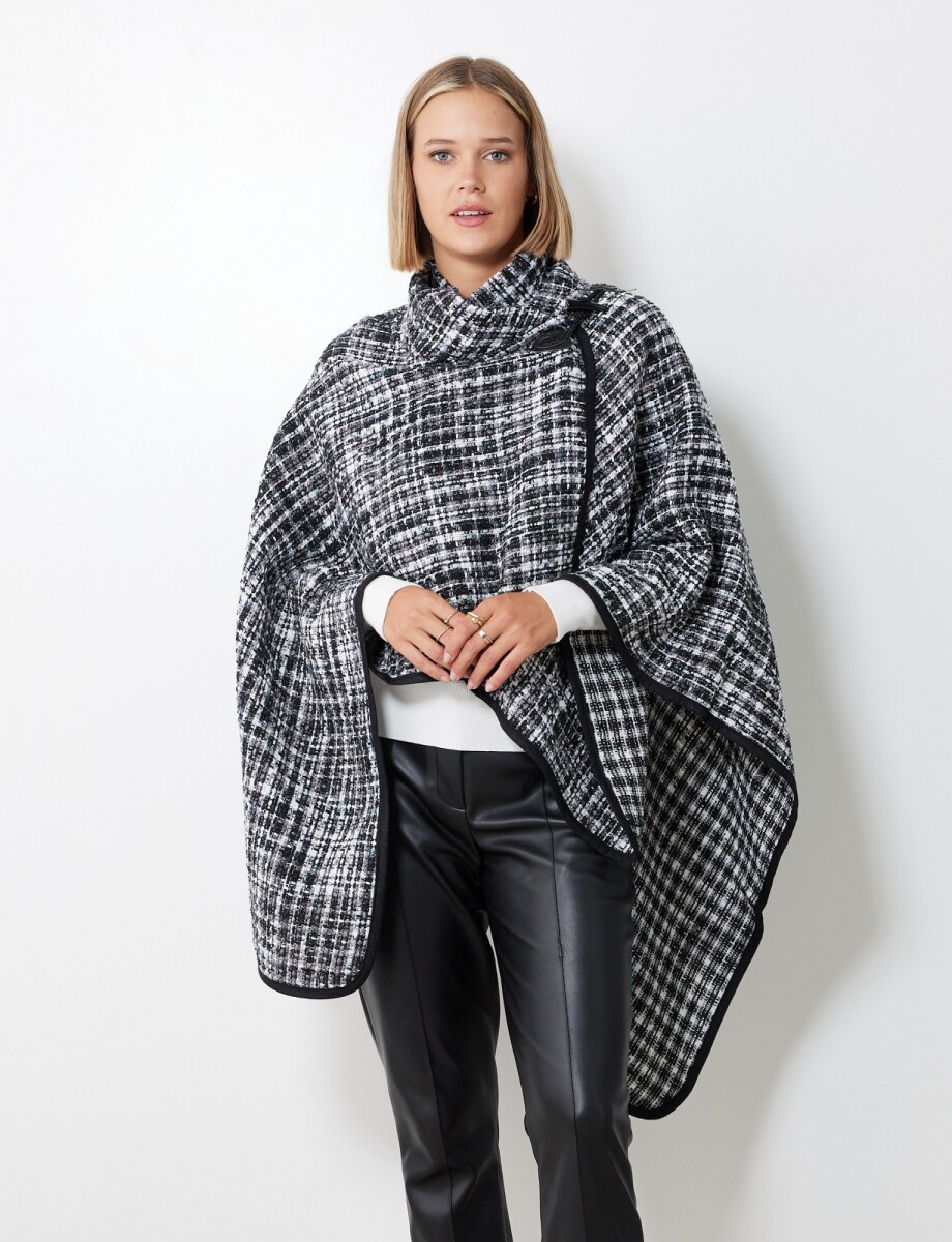 Capa Tweed - Negro/gris 
