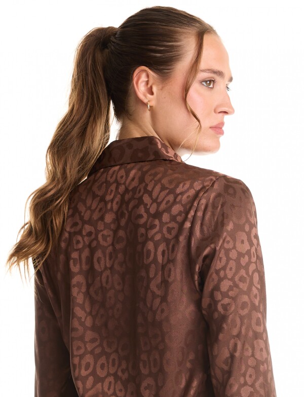 Camisa Satén MARRON