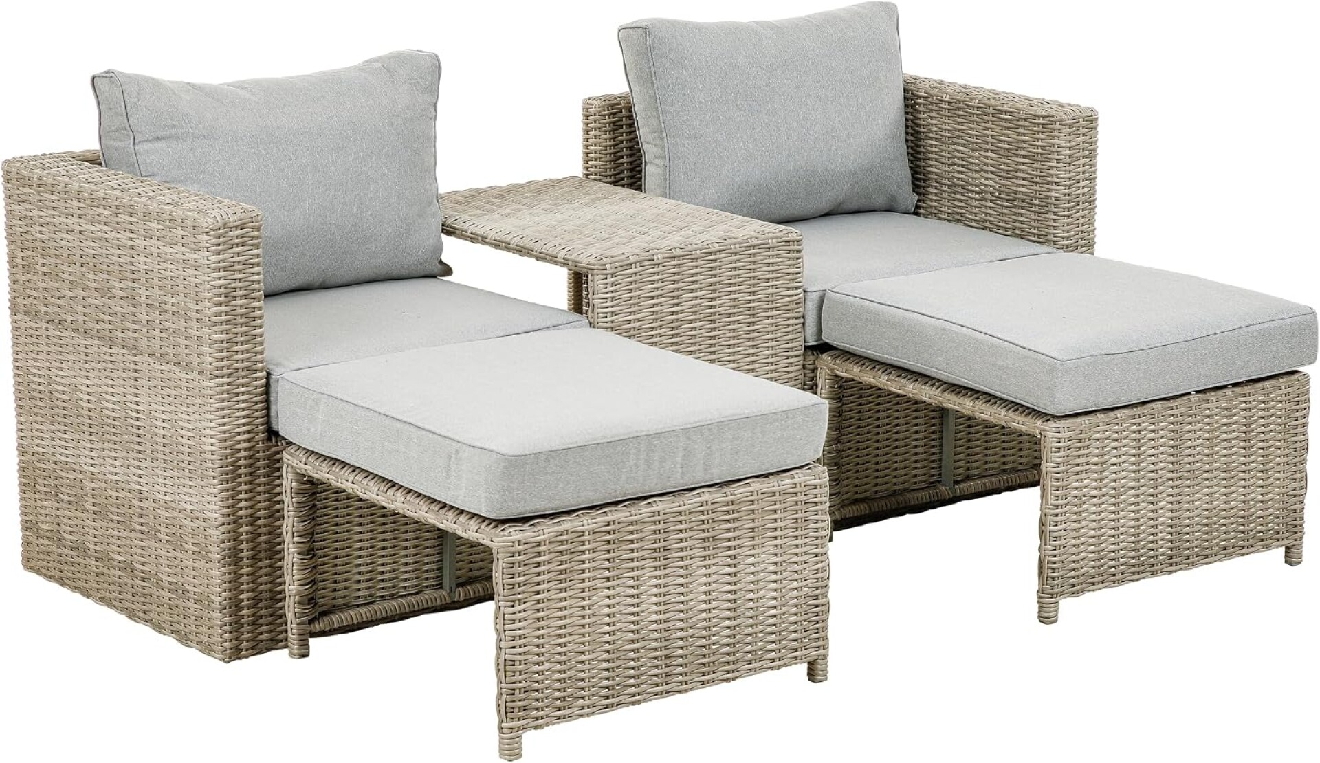 JUEGO DE PATIO PIPA RATAN MODULADO 5 PIEZAS 
