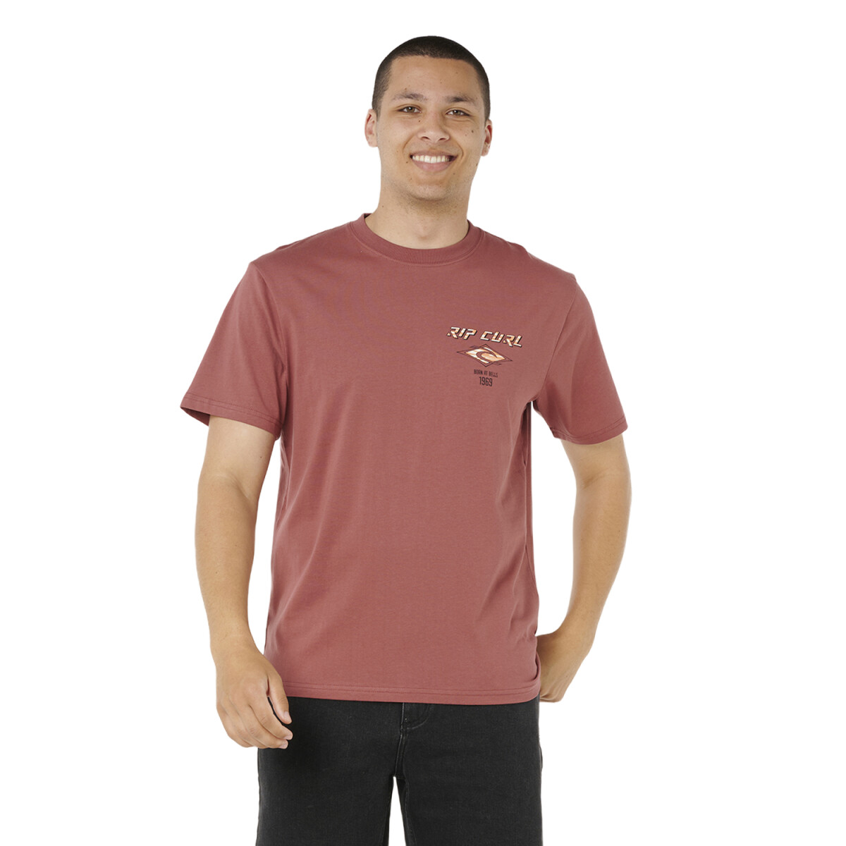 Remera Rip Curl Fade Out Icon - Bordó 