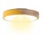 Luminaria Plafon Led Diám 30cm Metal Y Madera Luz cálida Amarillo