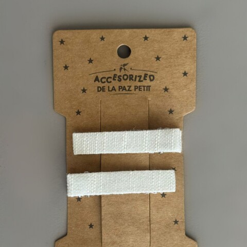 Pinza Básica Lino Crudo X 2