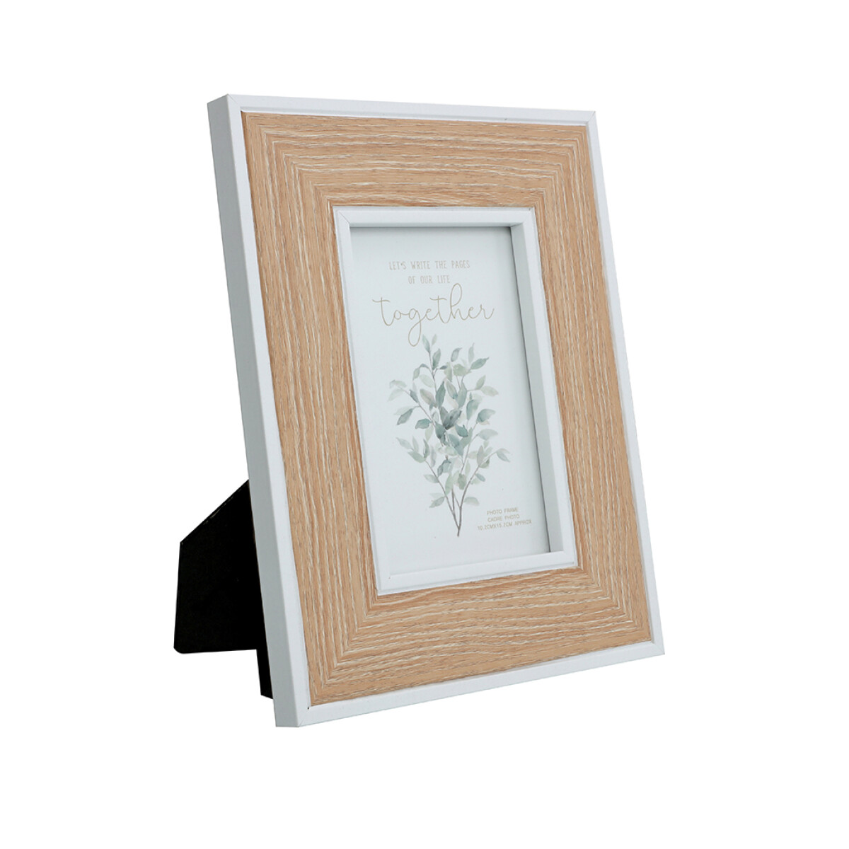 PORTARRETRATO MDF NATURAL/BLANCO 10x15CM 