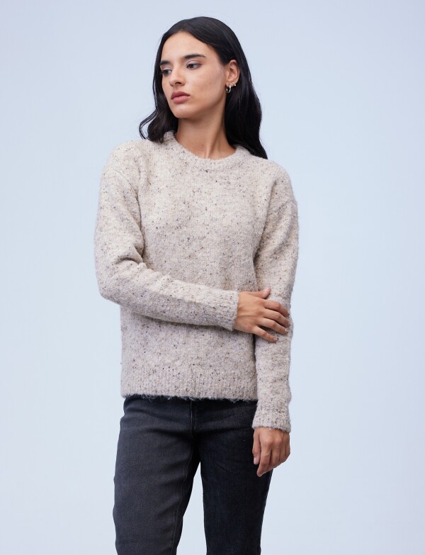 Buzo Lana Melange BEIGE