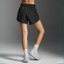 Short Training Aero Hi-Rise 4 Inch Short Mujer Black/silver Reflective