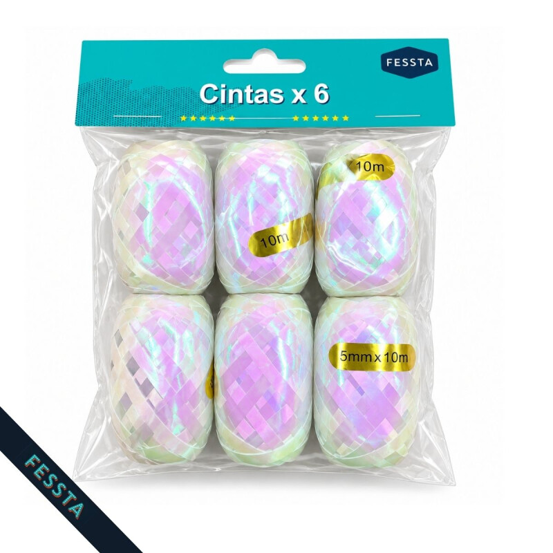 Cinta Para Globos x6 BlancoTornasol