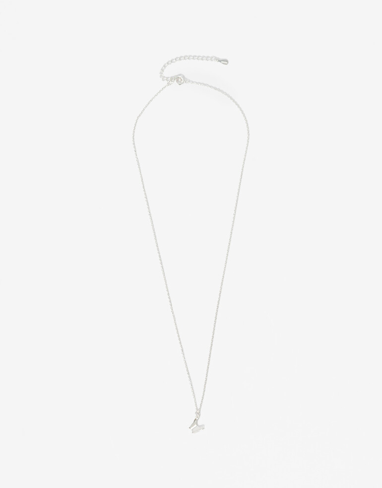 Cadena Corta con Dije Metal Collar Corto De Plata Con Dije - Plateado
