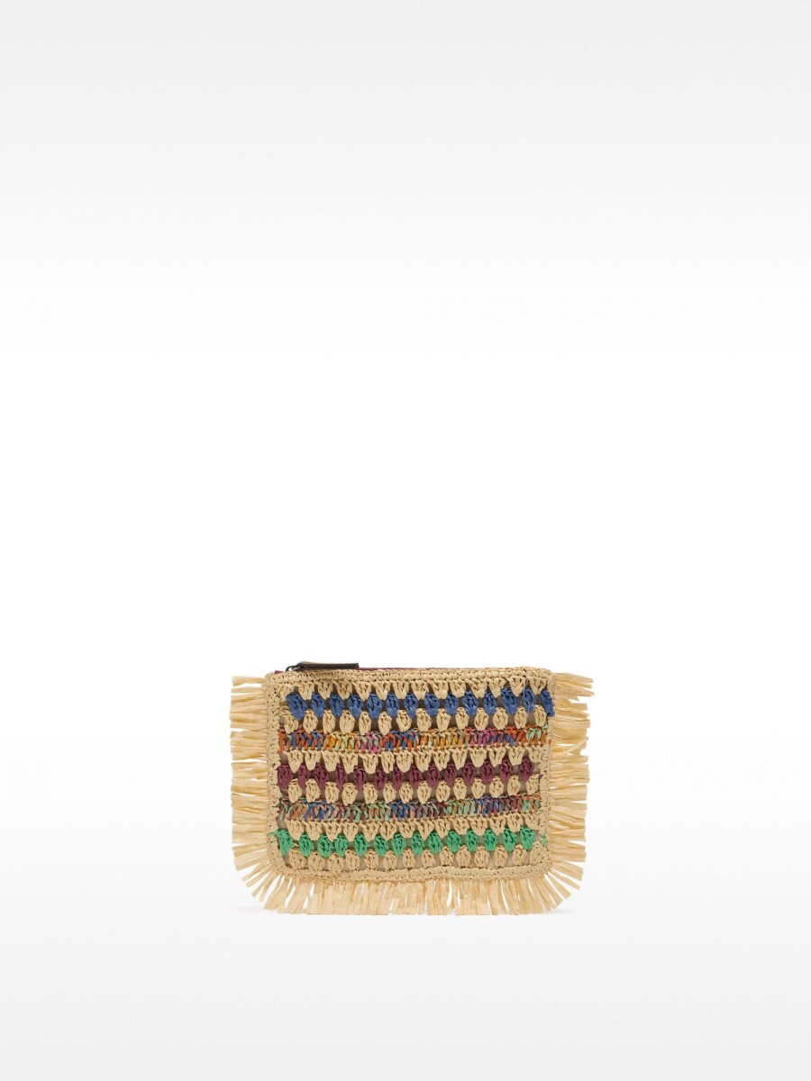 Bolso De Mano Multicolor Con Efecto Rafia multicolor