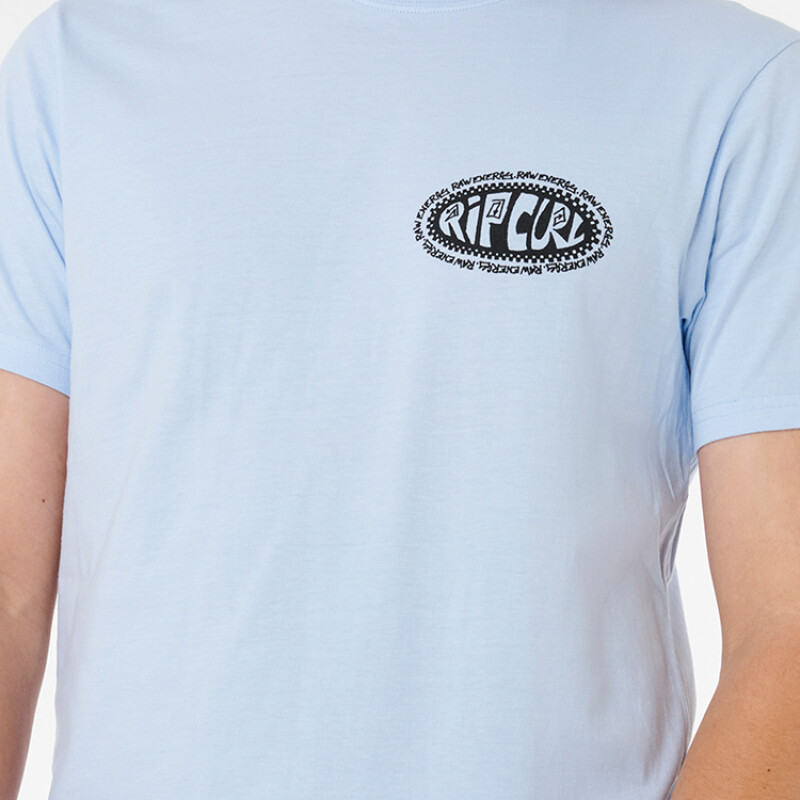 Remera Rip Curl Raw Energy De Oval Tee - Celeste Remera Rip Curl Raw Energy De Oval Tee - Celeste