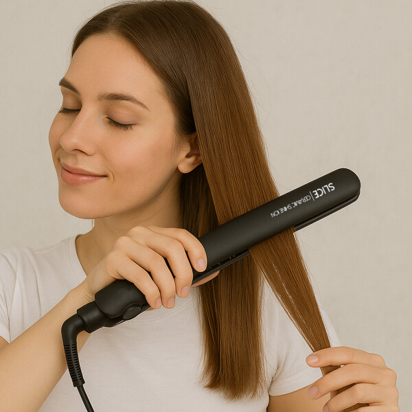 Planchita De Pelo Gama Slice Ceramica Ion Antifrizz PLANCHITA DE PELO GAMA SLICE ST NEGRO