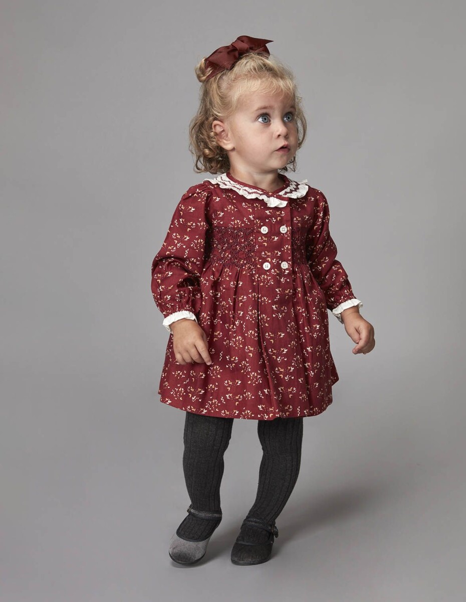 Vestido Smock Cuello Volante - Caldera 