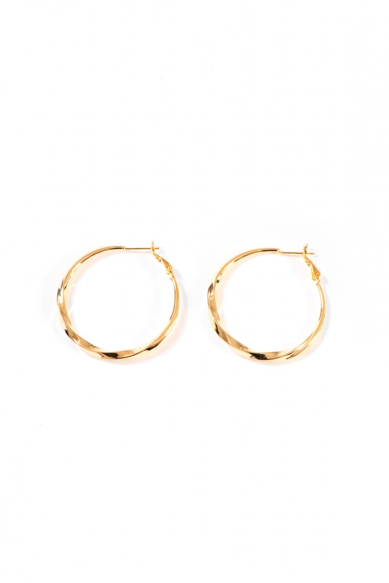 Aros labrados 4 cm dorado