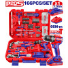 Taladro Percutor Emtop 66Nm 20V+ Juego De 166 Piezas Taladro Percutor Emtop 66Nm 20V+ Juego De 166 Piezas
