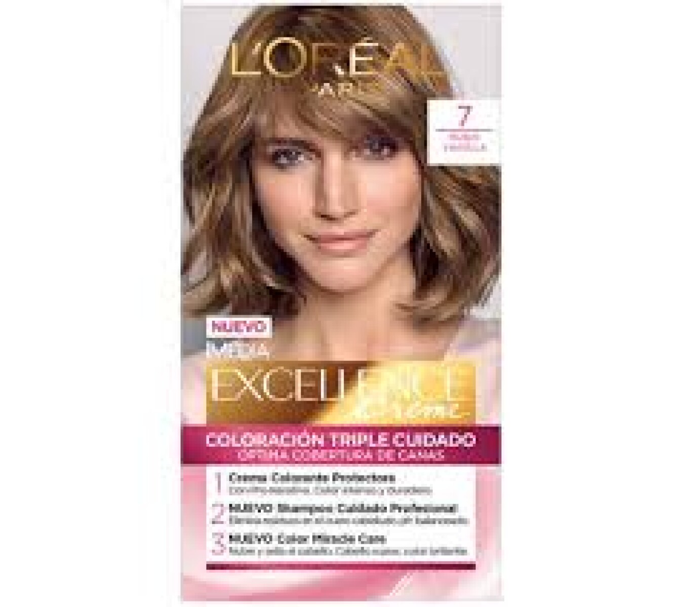 Tinta L’Oréal Excellence Nº7 Rubio Vainilla 50ml – Coloración Suave
