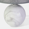 LAMPARA GRIS C/BASE BLANCO COMB P/MESA 23X33CM Unica