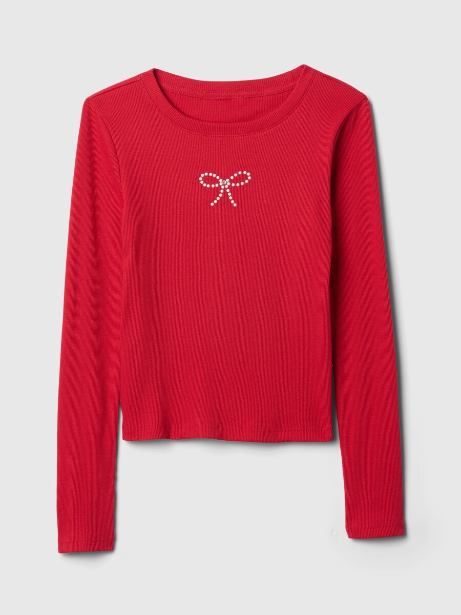 Remera Manga Larga Niña - Modern Red 