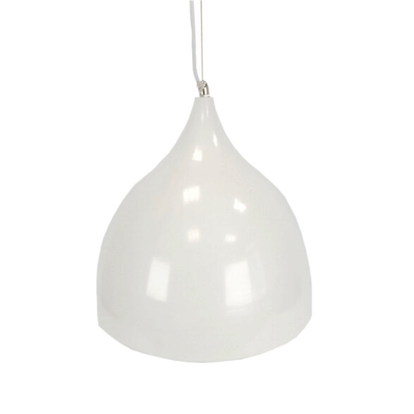 Lámpara colgante COPA metal blanco brillante 60W GN0445