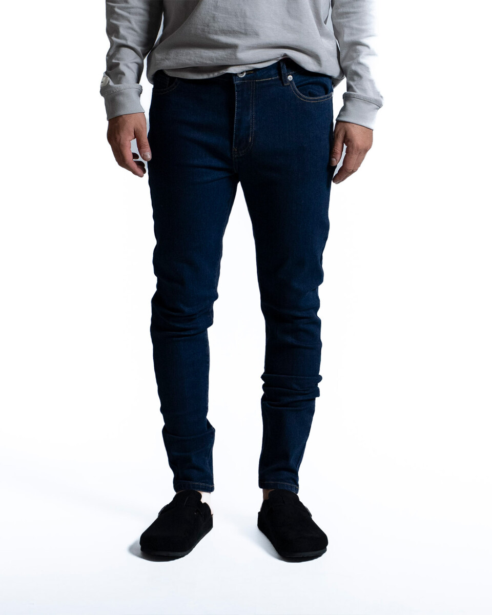 Jean Slim Fit Largo 30 - Azul Oscuro 