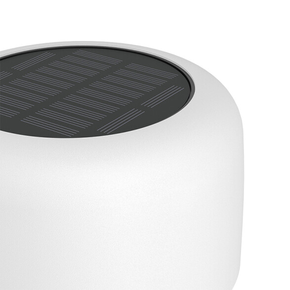 Lámpara de mesa blanco solar-USB 2,8W cálido IP44 EG3672