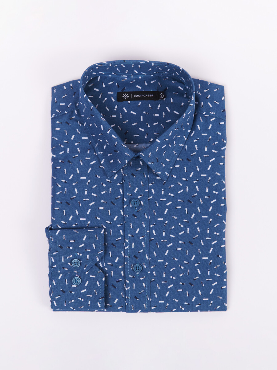 Camisa estampada - blue 