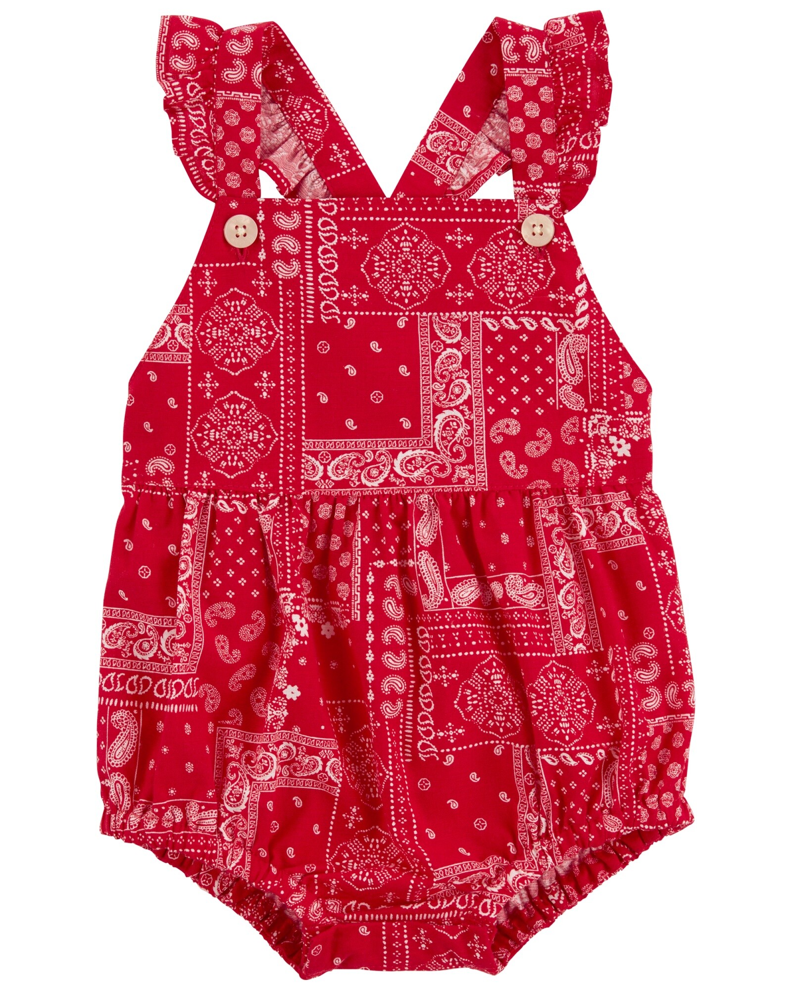 Body bombachudo de popelina, tiras cruzadas y diseño bandana Sin color