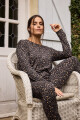 Pijama animal jersey Negro