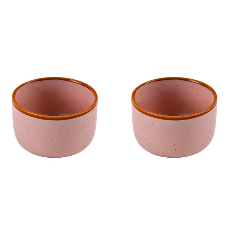 Set x2 Ramequin cerámica 9x5,5 cm ROSADO
