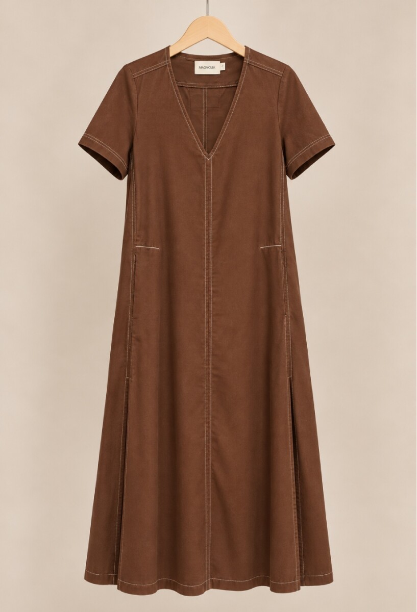 Vestido Polonio - Chocolate 