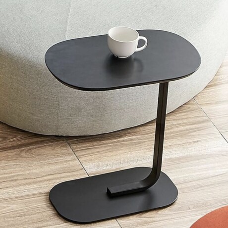 Mesa de Arrime Auxiliar Madera y Metal - 45x28x60cm negro