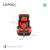 Silla para Auto Booster 3 en 1 Next Generation Lumax Kids Rojo