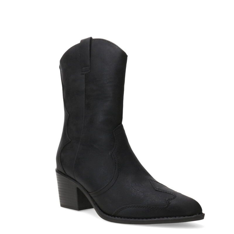 Botas de Mujer Miss Carol LITER tejana media Negro