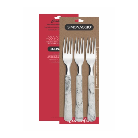 Set X3 Tenedores Elementos de Simonaggio BLANCO