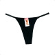 Tanga Colaless Ajustable De Encaje Trasero Negro