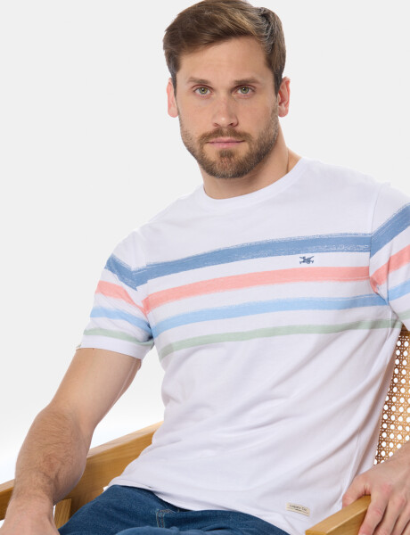 REMERA RAYADA Blanco